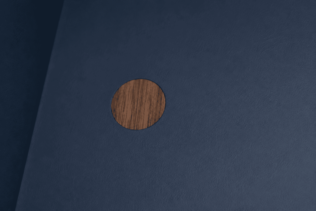 walnut plug in navy panel - st hilary