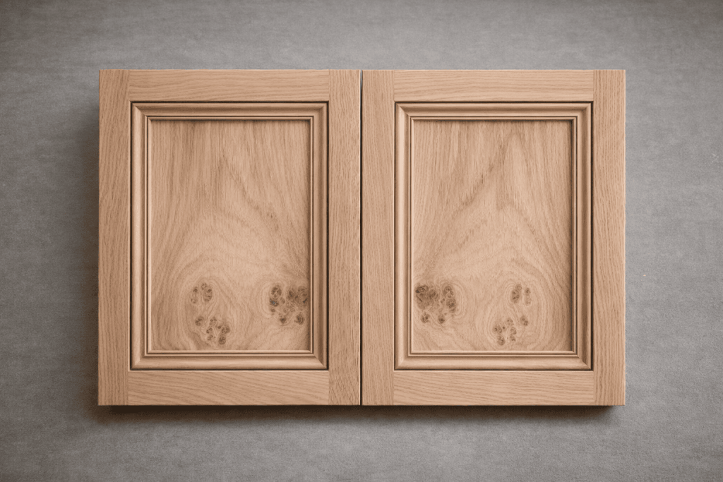 mirrored pippy oak cabinet doors